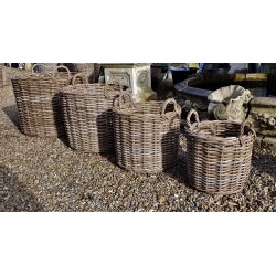 Cane Log Baskets Round